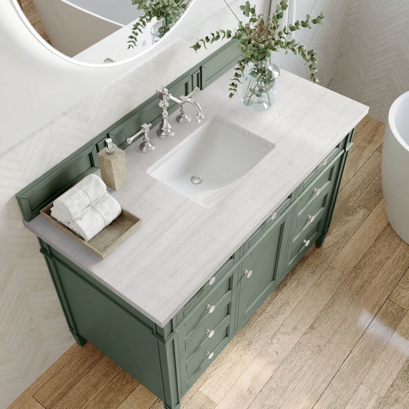 James Martin Vanities 655-V48-3AF Brittany 48" Single Basin Poplar