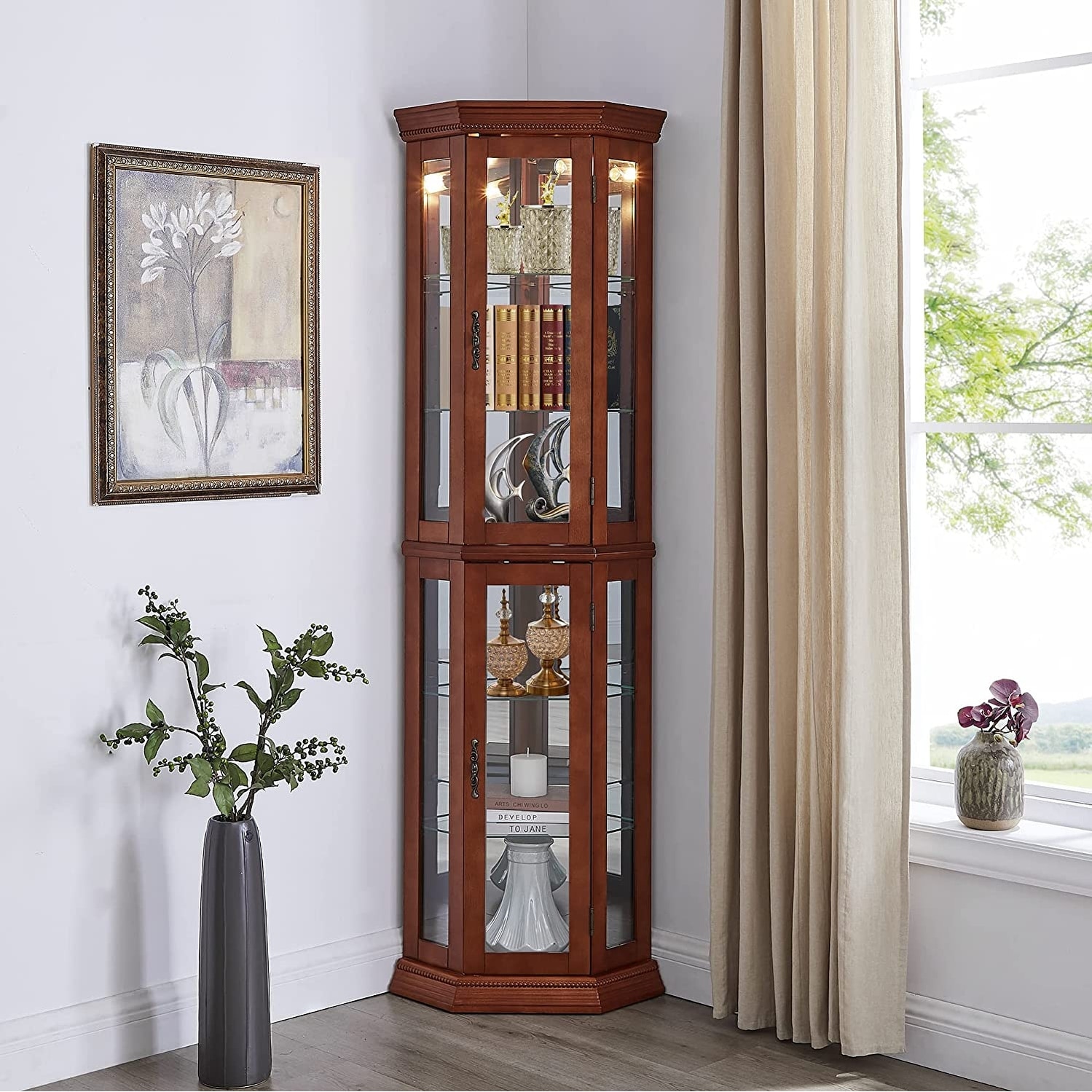 Modern on sale corner hutch