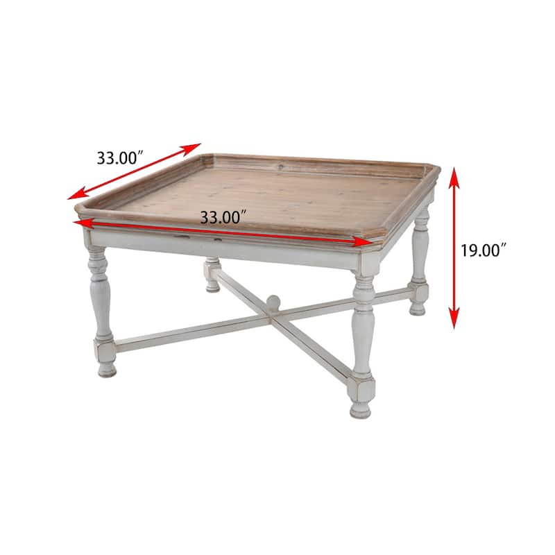 Vintage Square Wooden Coffee Table
