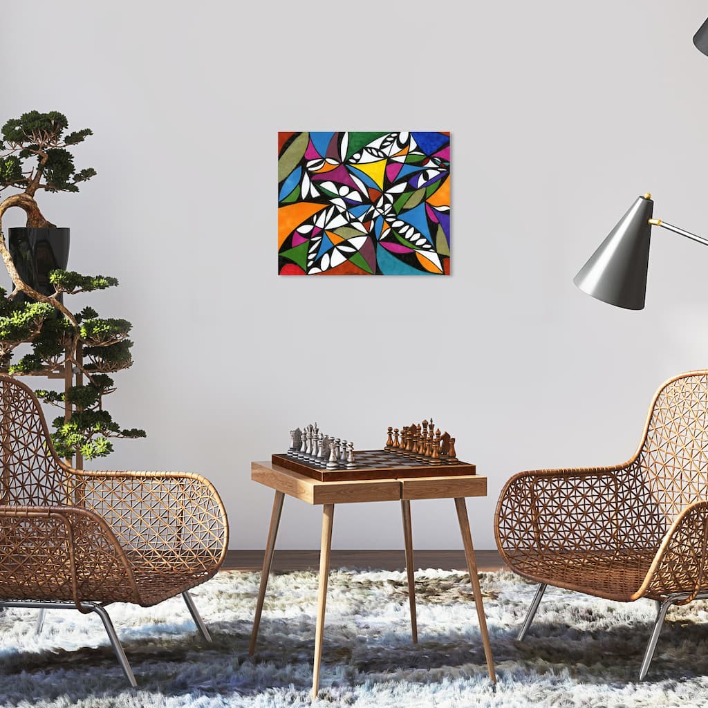 Wynwood Studio Abstract Manuel Roman - Moonlit Canopy White and Modern & Contemporary Wall Art Canvas Print