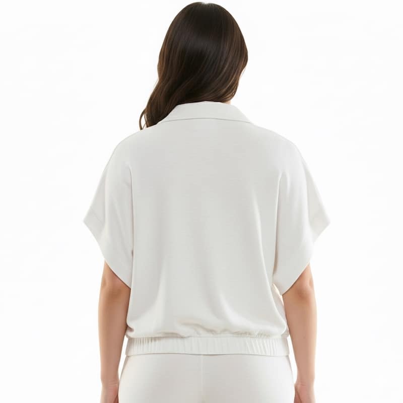 Nanette Lepore Short Sleeve Zippered Dolman Sweater