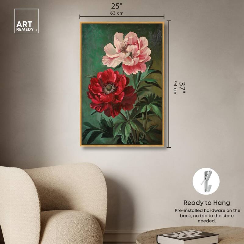 Symphony of Peonies Canvas by Art Remedy