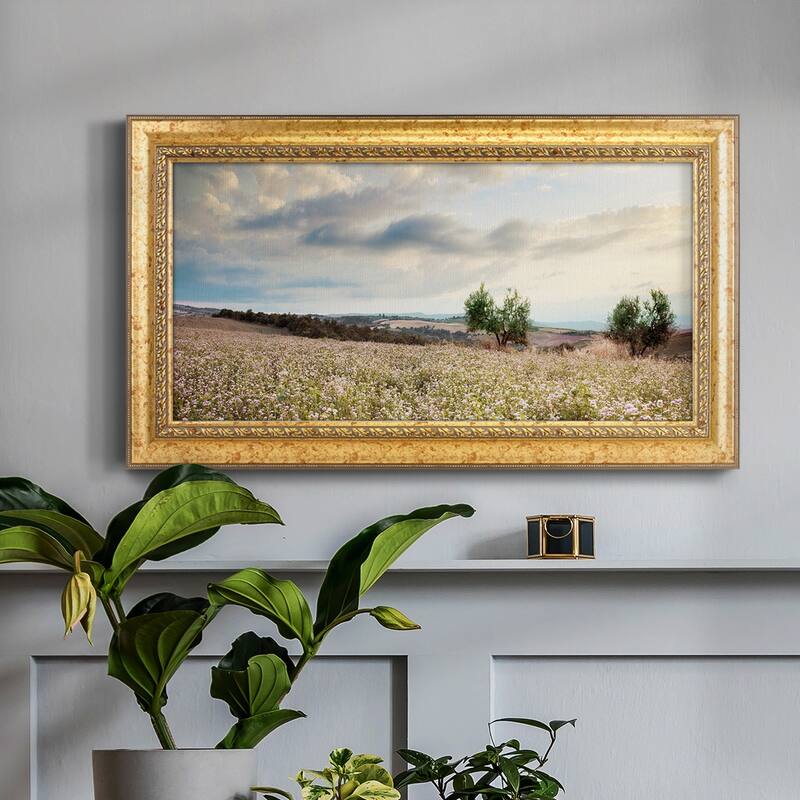 Tuscan Wildflowers Premium Framed Canvas- Ready to Hang