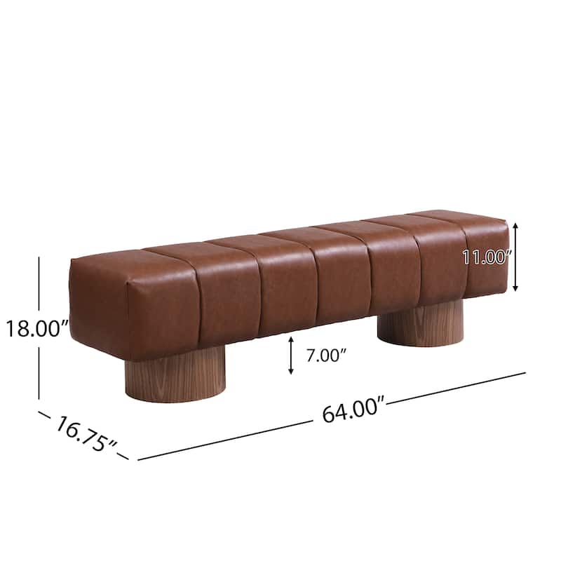 Christopher Knight Home - Daniel Upholstered Dining Bench, No-Assembly Entryway & Bedroom Ottoman with Sturdy Wood Legs