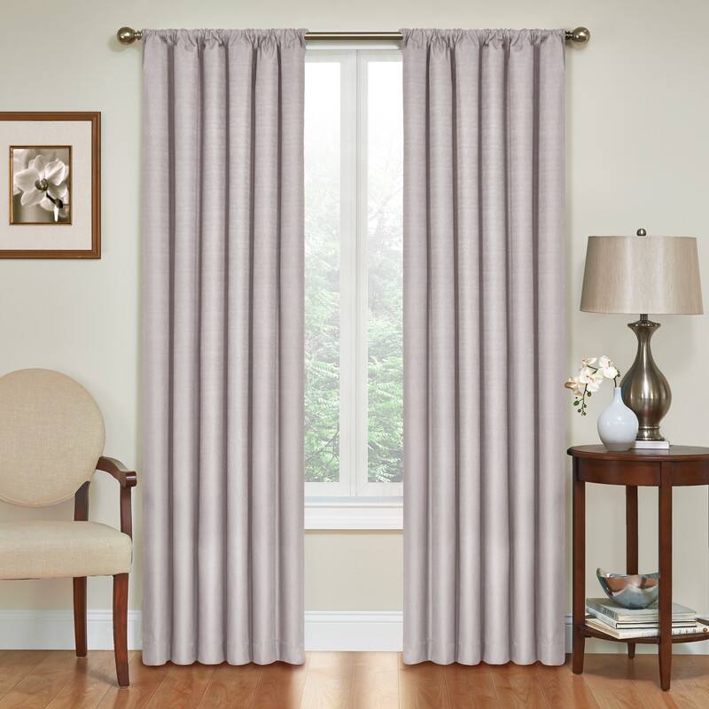 Eclipse Kendall Blackout Window Curtain Panel - 84 Inches - Grey