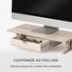 preview thumbnail 27 of 35, Jani Wood Monitor Stand Riser Desk - Ergonomic Design Stand, Desktop Organizer Table for Home, Office Workspace, Gaming Desk