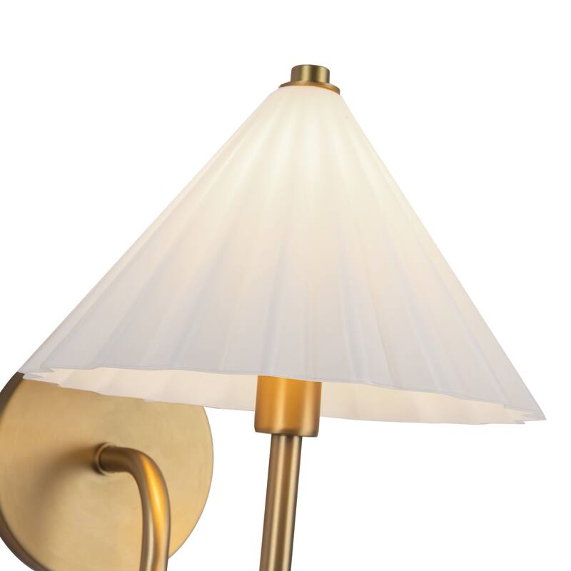 Alora Lighting WV451808 Serena 11" Tall Bathroom Sconce with Pleated