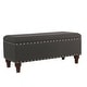 preview thumbnail 1 of 12, Copper Grove Raush Tufted Linen Storage Bench Charcoal