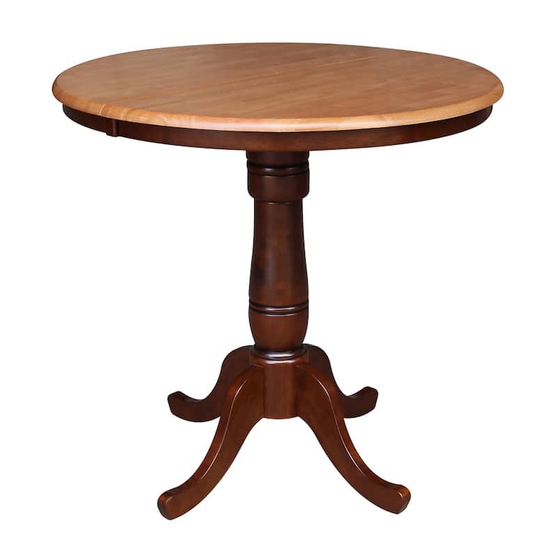 Copper Grove 36-inch Round Pedestal Table with 12-inch Leaf