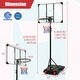 preview thumbnail 5 of 8, Basketball Hoop Height Adjustable Basketball System with Wheels and Fillable Base - 30" x 23" x 90"