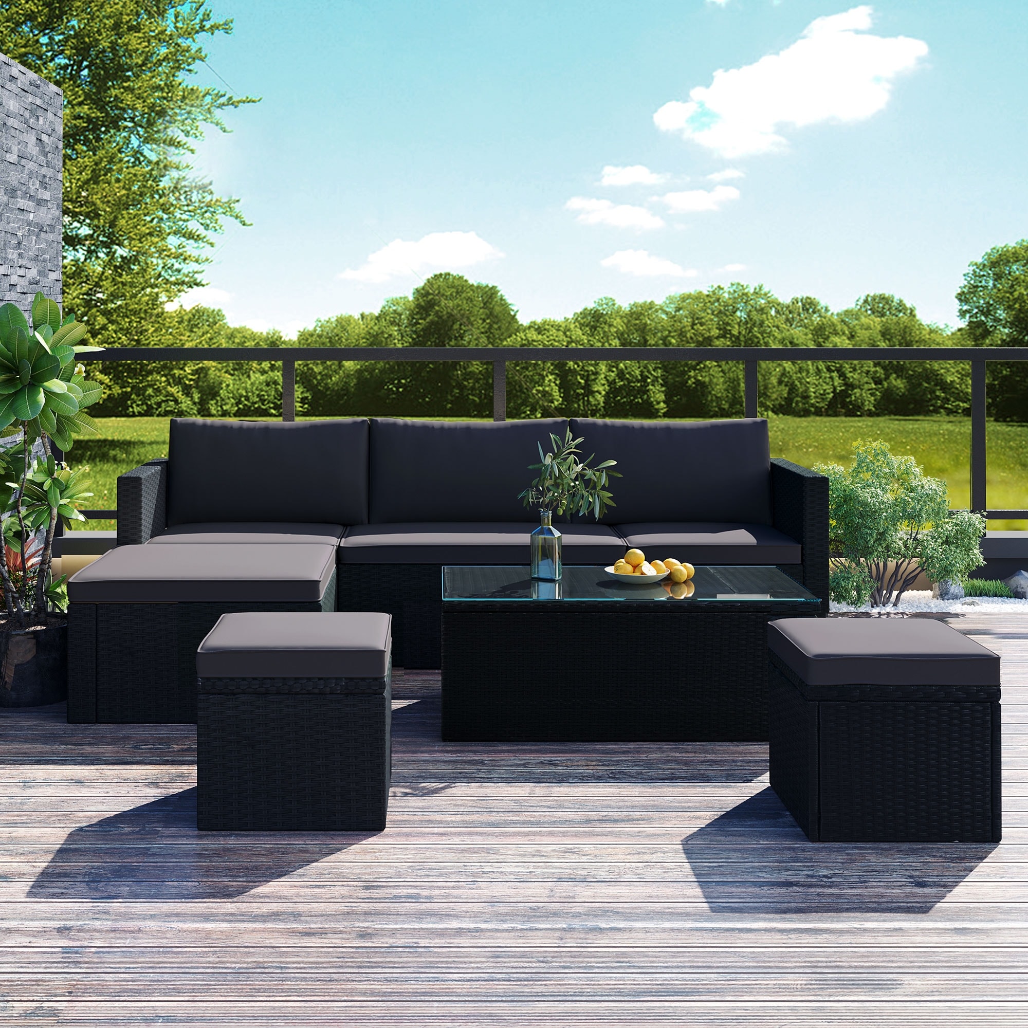 Large outdoor best sale sofa sets