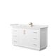 Option White, Bronze Trim, White Quartz Top