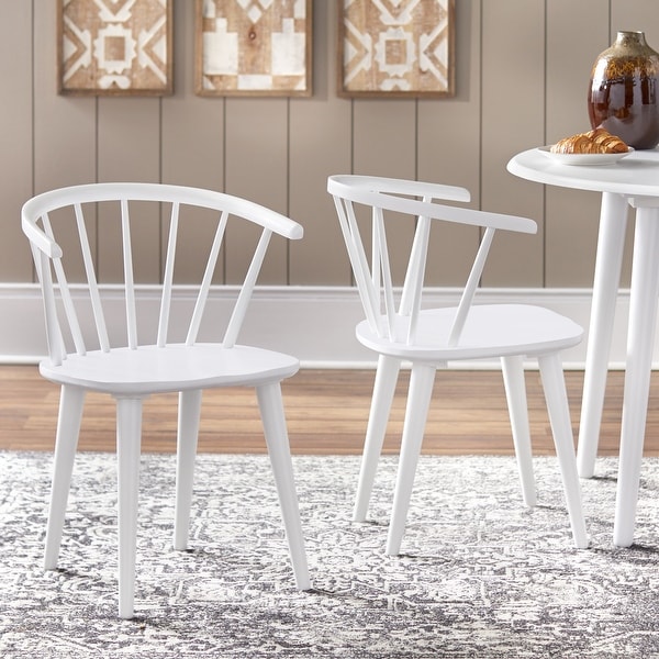 Simple Living Florence Solid Wood Spindle Dining Chairs (Set of 2