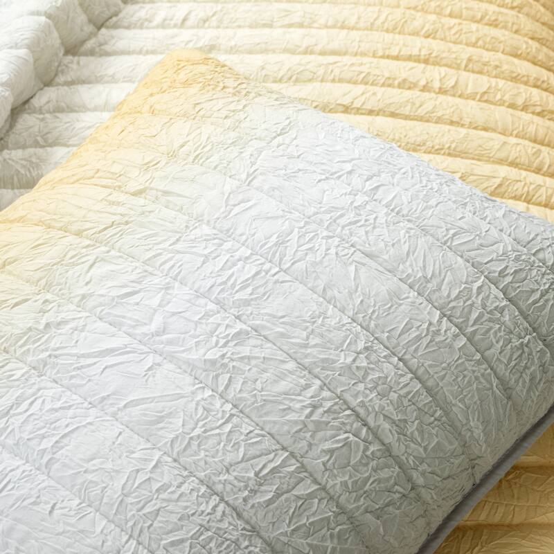 Lush Decor Crinkle Ombre 3 Piece Quilt Set