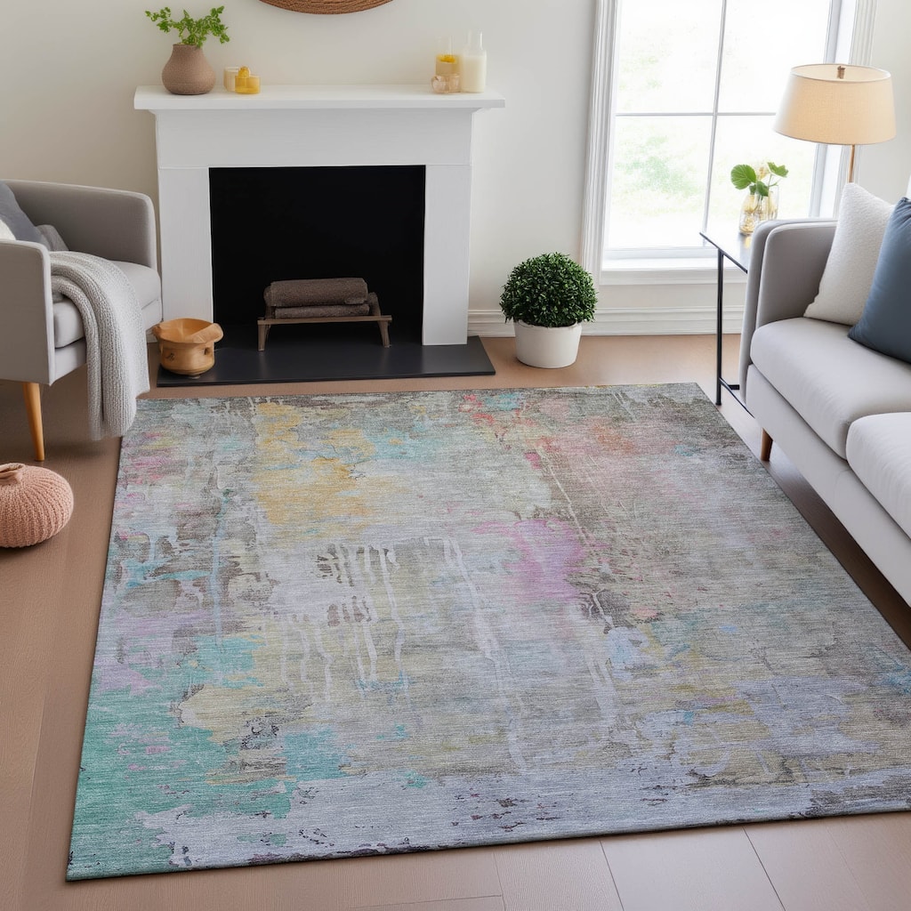 Premium Washable Super Soft Abstract Watercolor Mayfield Rug