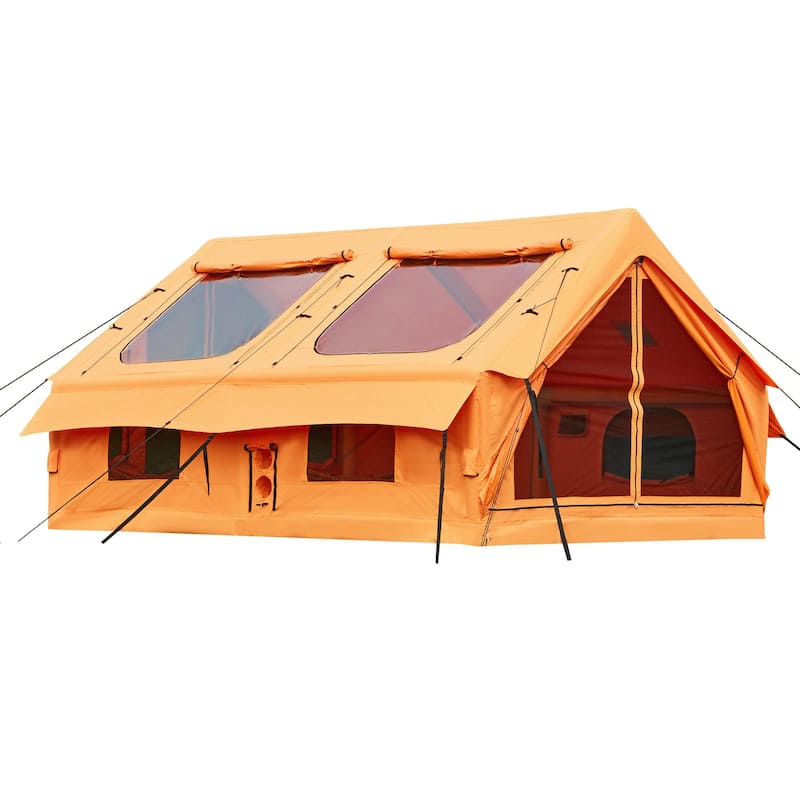 EROMMY Inflatable Tent with Chimney Opening, 8-10 Person Air Glamping Tent