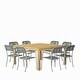 preview thumbnail 2 of 4, Amazonia Teak Dinsher 9pc Outdoor Patio Dining Set