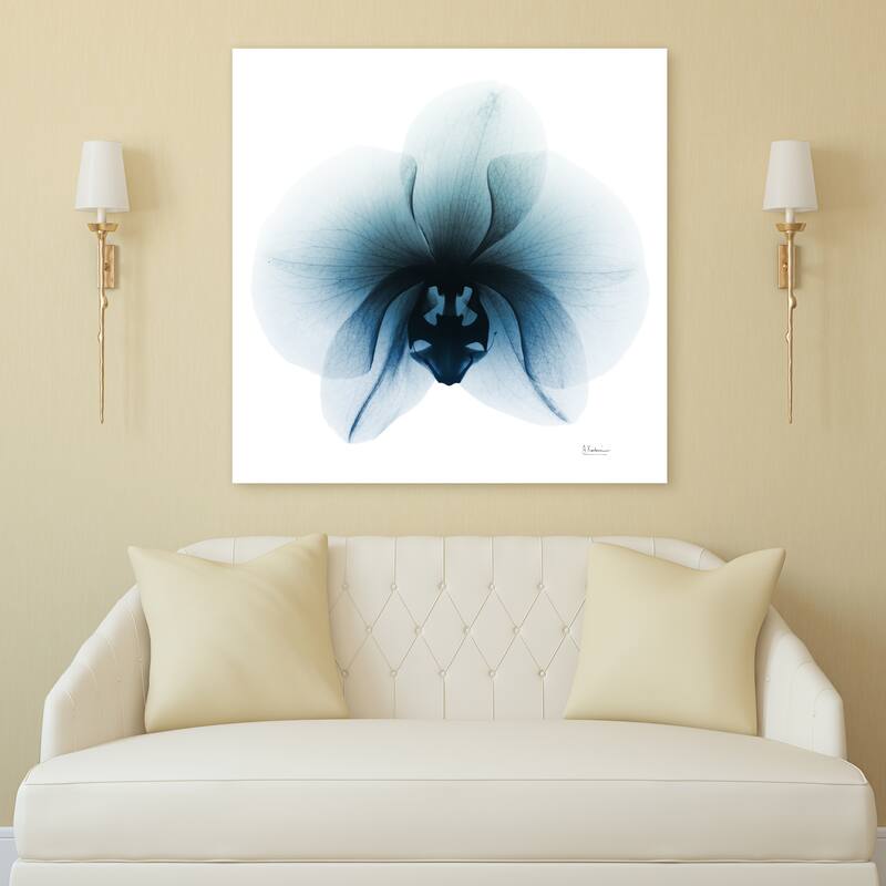 "Glacial Orchid" Frameless Free Floating Tempered Glass Panel Graphic Wall Art