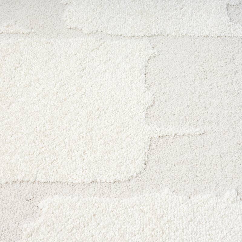 Abani Rugs Nomad Collection NOM170A Cream Tone-on-Tone Abstract Area Rug