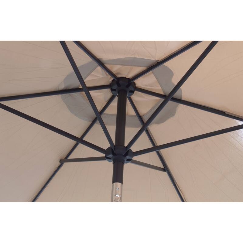 9 ft Powder Coated Aluminum Market Outdoor Patio Umbrella