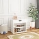 preview thumbnail 19 of 32, 24" Rustic Entryway Shoe Storage Bench Open Shelf (6 Pairs) Shoe Storage Cabinet