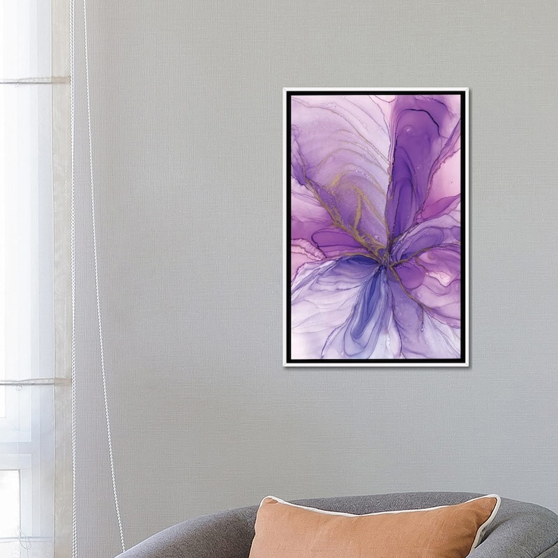 iCanvas "Purple Flower" by Monet & Manet Art Studio Framed Canvas Print