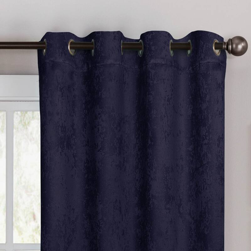 Bella Luna Faux Suede Room Darkening Extra Wide 96-inch Grommet Curtain Panel Pair - 108 x 96 in. - 108 x 96 in.