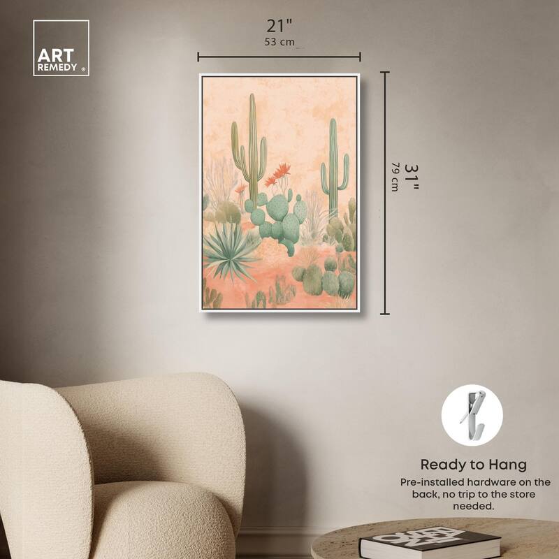 Cactus Ballet Canvas by Art Remedy