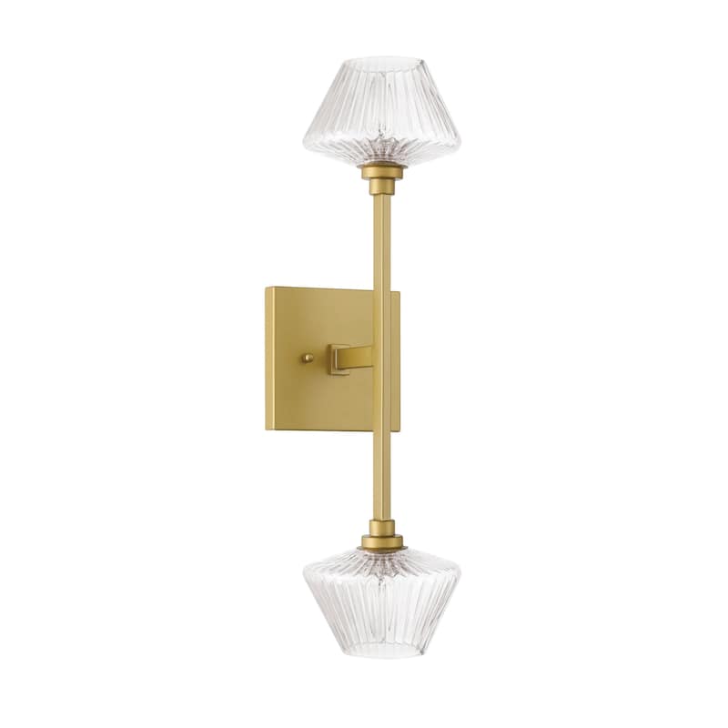 Vincenzina 2-light Modern Gold Sconce Dimmable Wall Torchiere with UL