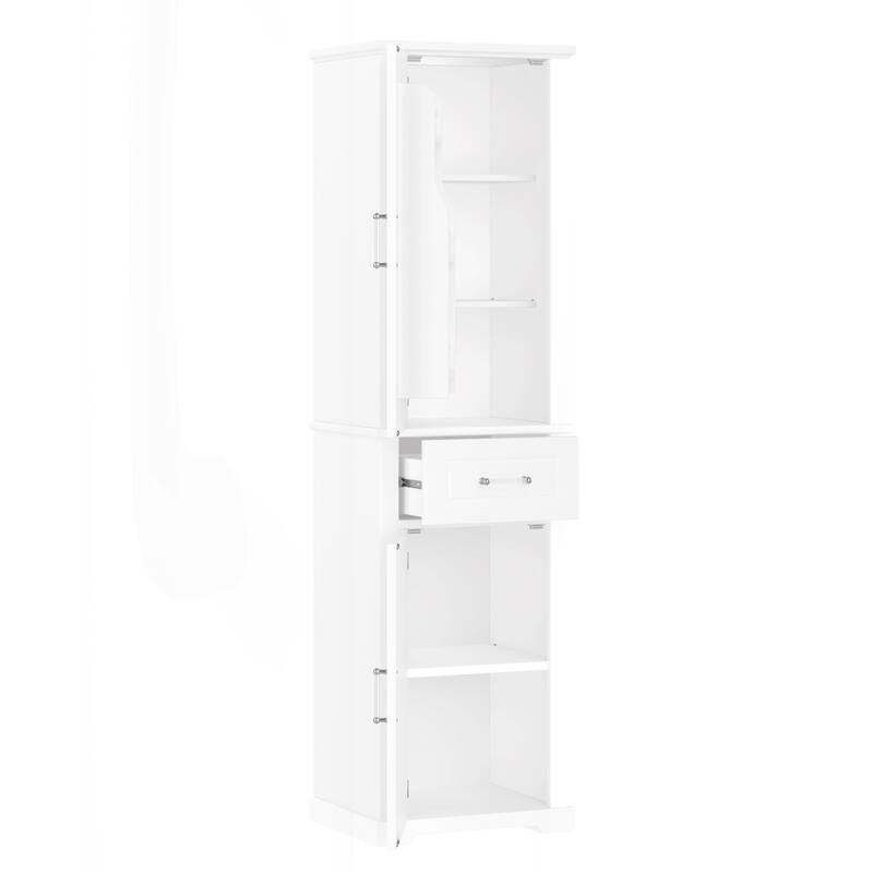 Versatile Freestanding Bathroom Cabinet with Adjustable Shelves and Multiple Compartments