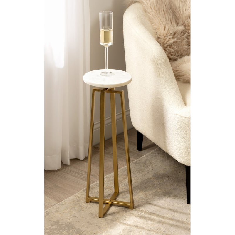 Kate and Laurel Zia Metal Drink Table - 9x9x23