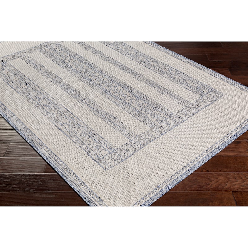 Livabliss Yadgar Subtle Stripes Indoor/ Outdoor Area Rug
