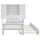 preview thumbnail 9 of 19, Nestfair Twin Size Platform Bed with Storage Headboard and Footboard, Pull Out Shelves and Twin Size Trundle