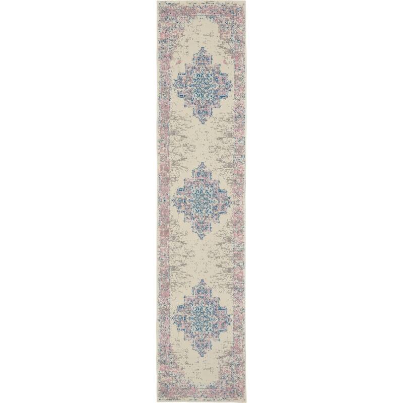 Nourison Grafix Distressed Vintage Medallion Area Rug