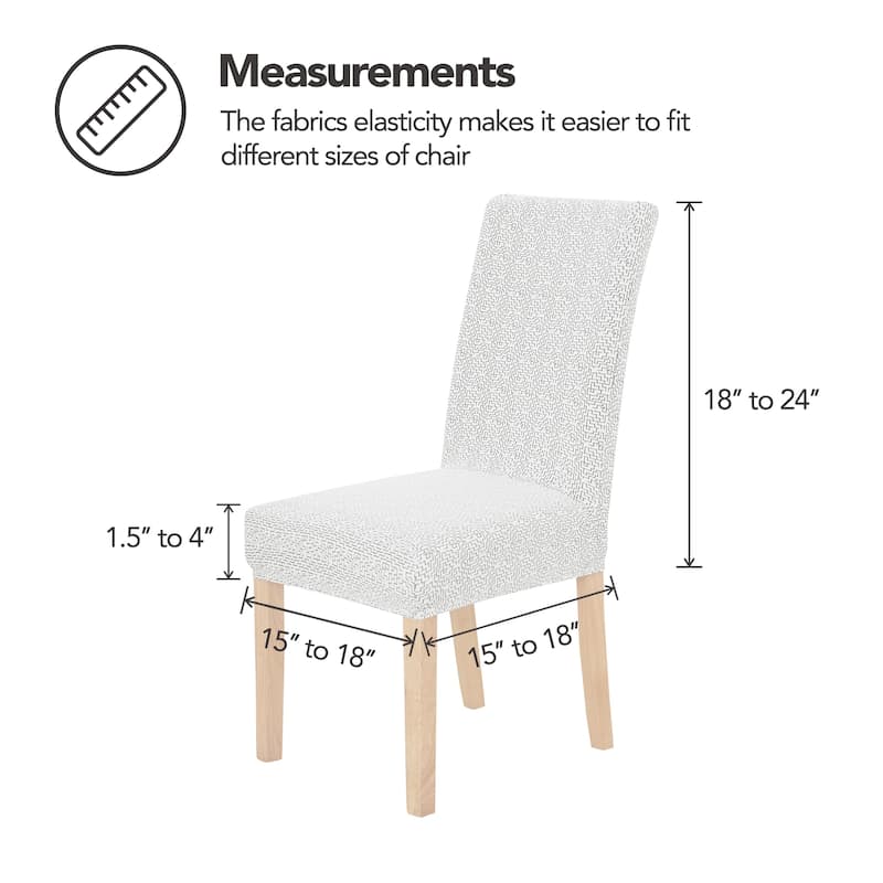 Stretch Jacquard Spandex Chair Covers 2 Pieces - 18x18x24 Inch