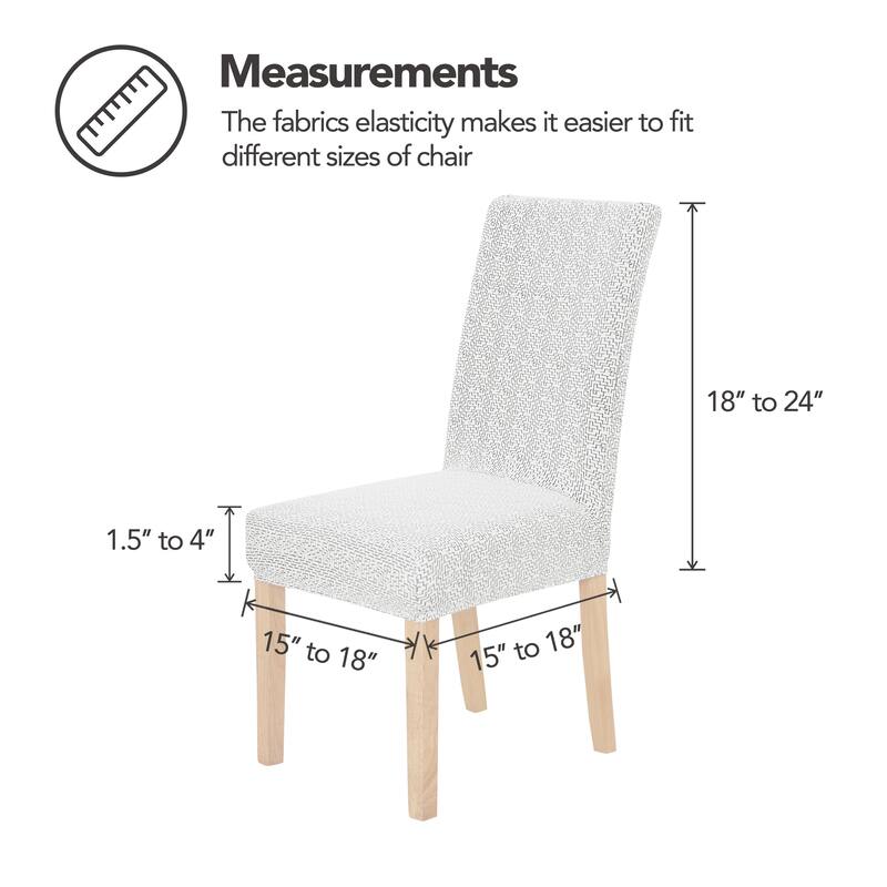 Stretch Jacquard Spandex Chair Covers 4 Pieces - 18x18x24 Inch