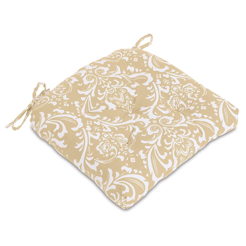 Cotton Handmade Seat Chair Cushions Pads Tufted with Ties 16''X16'' for Dinning Kitchen Living Room Office Chair Bench -Set of 4