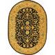 SAFAVIEH Handmade Antiquity Izora Traditional Oriental Wool Rug - 7'6" x 9'6" Oval - Black