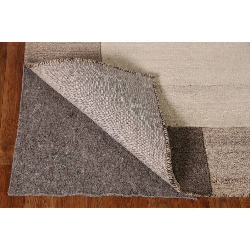 Gabbeh Indian Area Rug Hand-Tufted Beige Wool Carpet - 5'3" x 7'7"