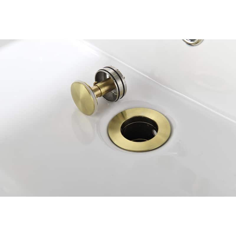 2 Handle Centerset Lead-Free Bathroom Faucet, Swivel Spout with Copper Pop Up Drain and 2 Water Supply Lines