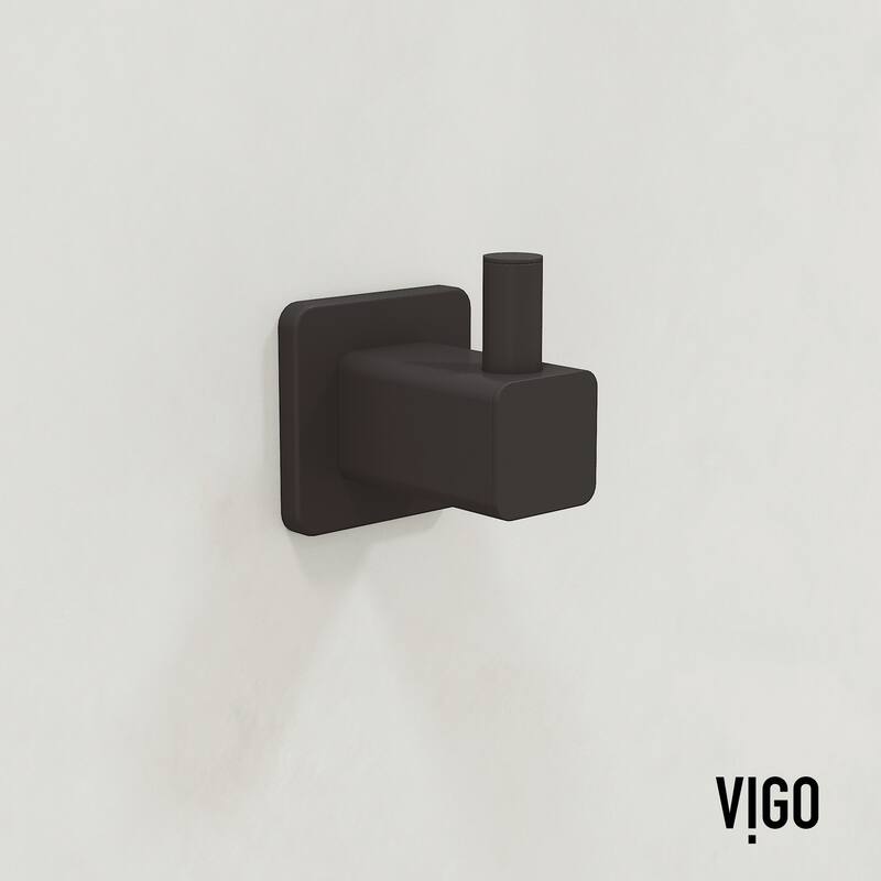 VIGO Meridian 4-Piece Bathroom Hardware Accessory Set with 24 in. Towel Bar, Toilet Paper Holder, Hand Towel Holder, Hook