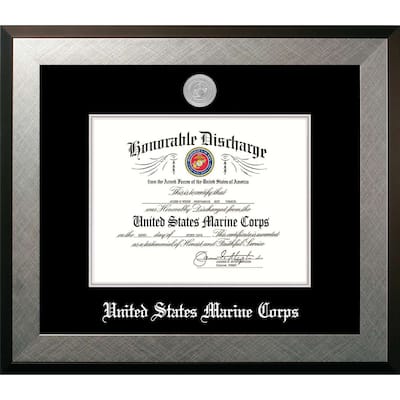 Patriot Frames Marine 8.5x11 Discharge Honors Frame with Silver Medallion
