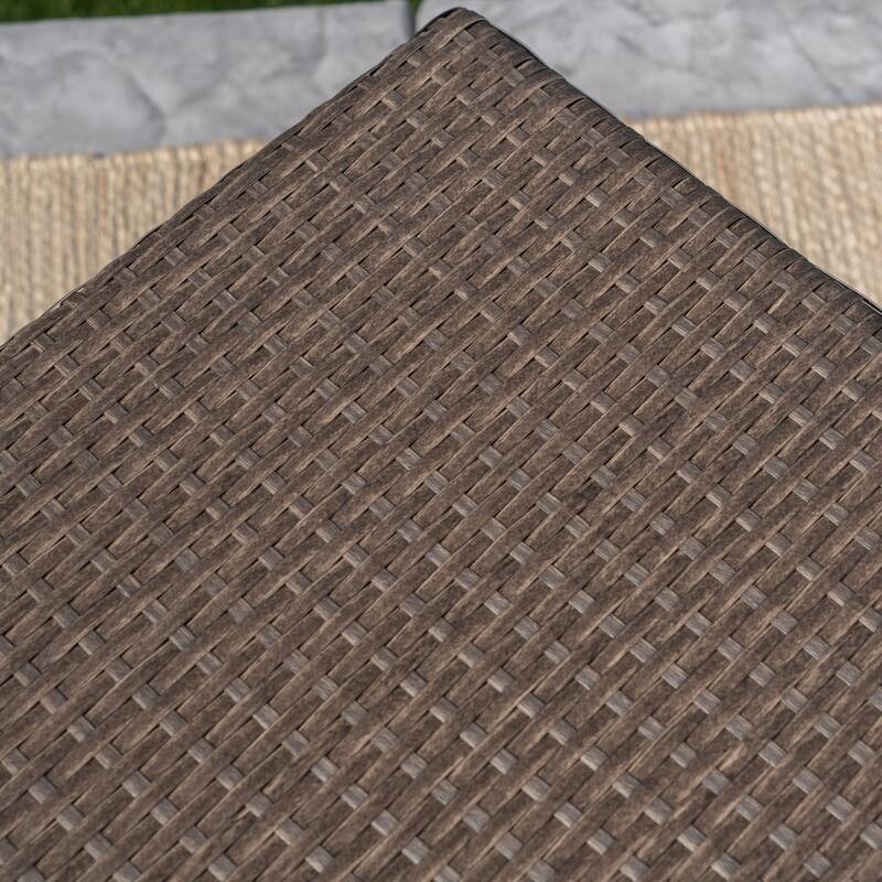 Puerta Outdoor Wicker 3-piece Swivel Chat Set with Cushions by Christopher Knight Home