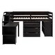 preview thumbnail 12 of 25, Full Size Loft Bed with Retractable Writing Desk and 3 Drawers, Wooden Bed with Storage Stairs and Shelves