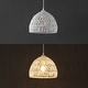 preview thumbnail 66 of 115, Jigu 1-Light Woven Rattan/Iron LED Pendant, by JONATHAN Y