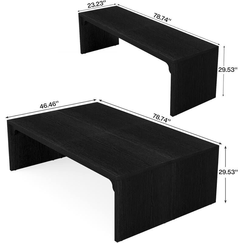 6.5FT Conference Table, Large Rectangle Conference Room Table