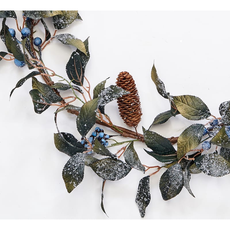 60" Artificial Icy Blueberry and Leaves Garland - Blue - 60