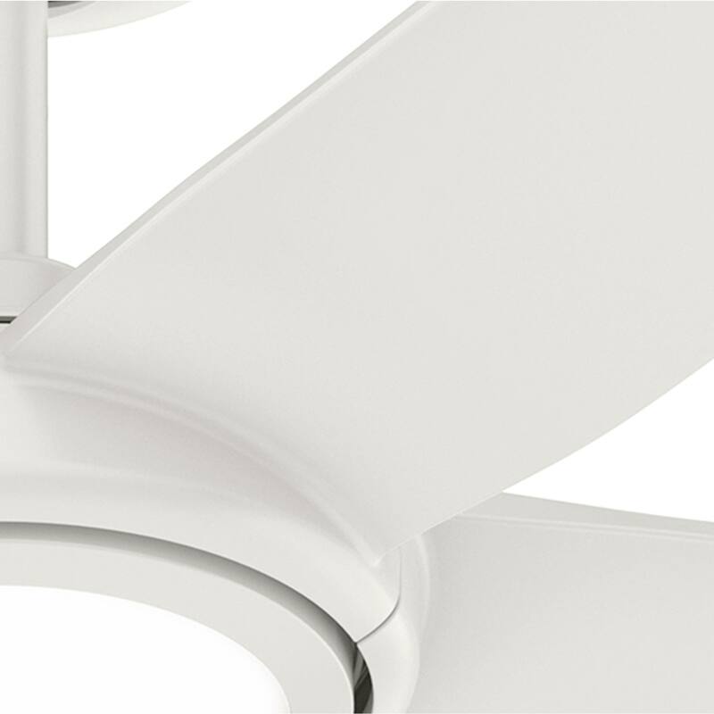 Hunter Zentech Wi-Fi ENERGY STAR Damp Rated Ceiling Fan w/ LED Light and Handheld Remote - Modern & Contemporary - SMART FAN!