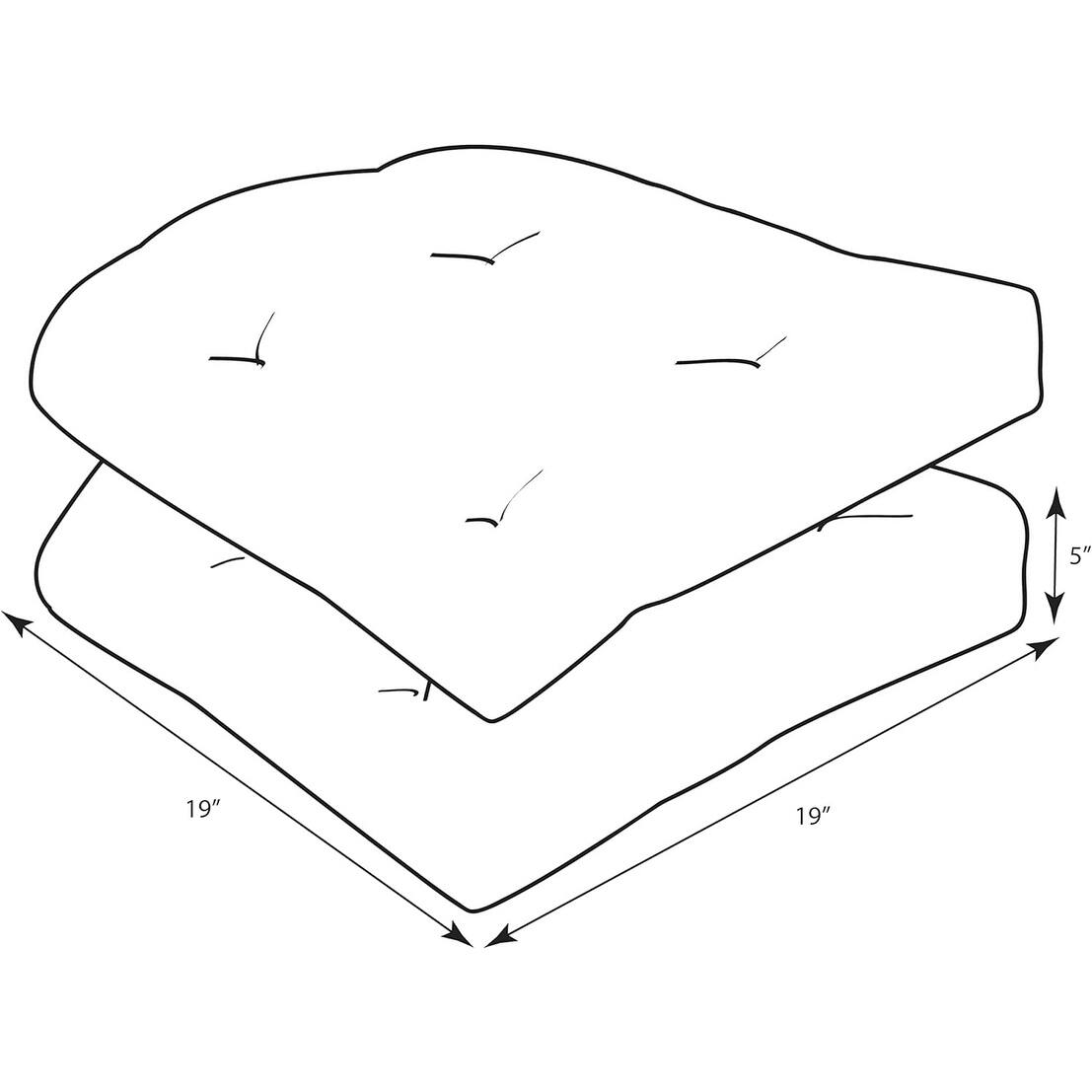 Pillow Perfect Damask Indoor/Outdoor Chair Seat Cushion Bed Bath