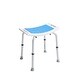 preview thumbnail 1 of 7, Shower Chair, 6 Levels Height Adjustable, Safety Shower Stool with Non-Slip Seat Plate and Foot Pads, 400 LBS Weight Capacity White